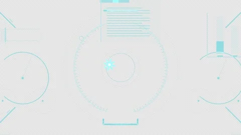 Recursive Scalable HUD Industrial Reactor Control: Master UI Screen : 4K Alpha Video stock 332943935