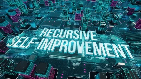 Recursive Self-Improvement digital technology hi-tech concept Video stock 110302046