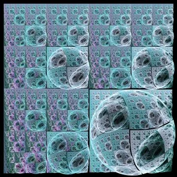 Recursive spheres fractal Stock Illustration
