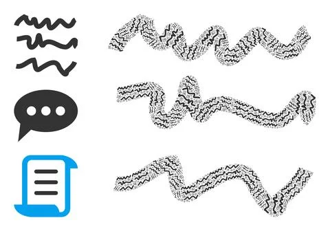Recursive Text Scribbles Icon Self Mosaic Stockillustratie