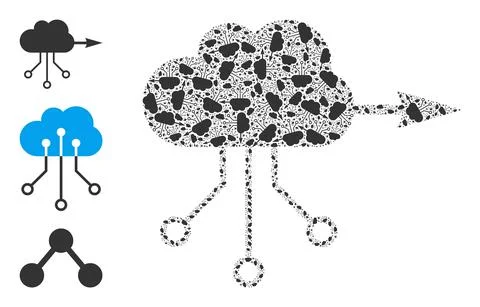 Recursive VPN Cloud Icon Self Composition Stock Illustration