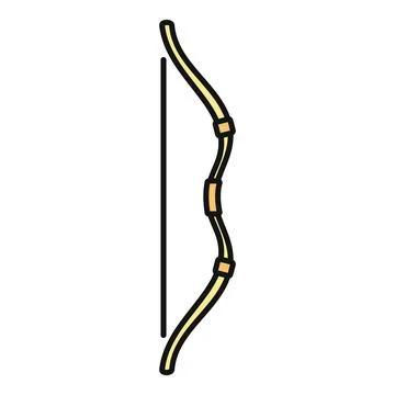 Recurve bow with string for hunting or sport archery Illustrazione stock