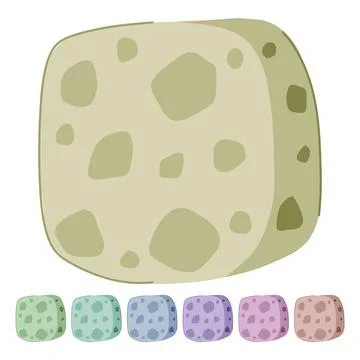 Recyclable biodegradable kitchen sponge vector cartoon graphic Stock Illustration