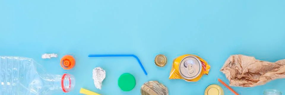 Recyclable different garbage. Stock Photos