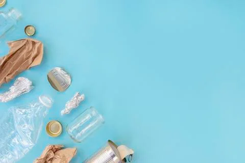 Recyclable different garbage. Stock Photos