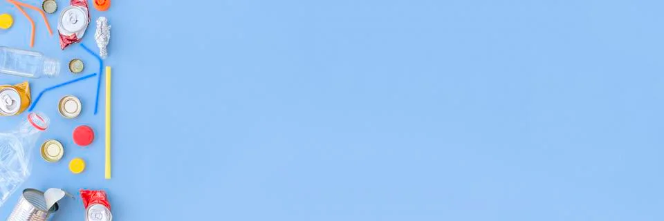 Recyclable different garbage. Stock Photos