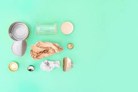 Recyclable different garbage. Stock Photos