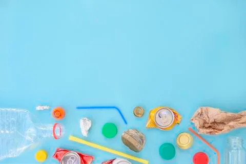 Recyclable different garbage. Stock Photos