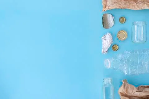 Recyclable different garbage. Stock Photos