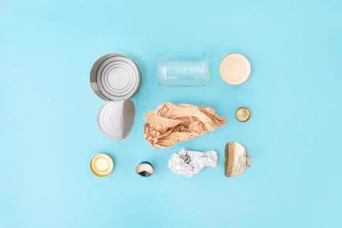 Recyclable different garbage. Stock Photos