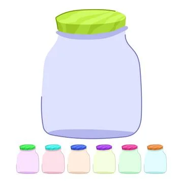 Recyclable eco friendly jar vector cartoon graphic Stock Illustration