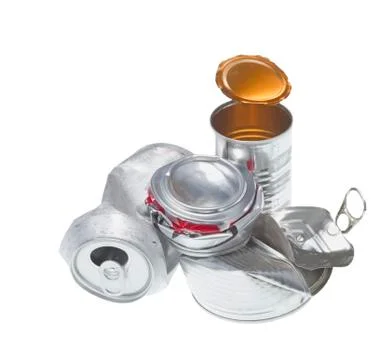 Recyclable garbage isolated on white background Stock Photos