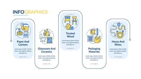 Recyclable garbage vector infographic template Stock-Illustration