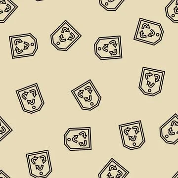 Recyclable materials line seamless pattern イラスト素材