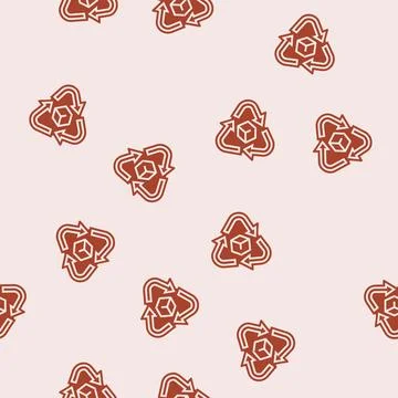 Recyclable packaging glyph seamless pattern Stock Illustration