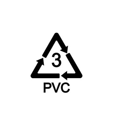 Recyclable plastic. Polyvinyl chloride. Vector illustration. Flat イラスト素材