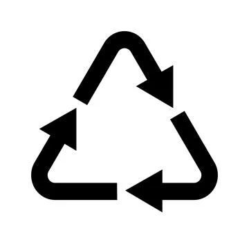 Recyclable plastic Simple icon on product packaging and box Illustrazione stock