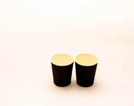 Recyclable take out coffee or tea cups Stock Photos