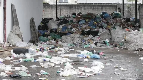 Recyclable waste sorting, close-up on hands, in Vila Prudente, São Paulo Stock Footage 317649018