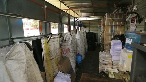 Recyclables room Stock Footage 77051842