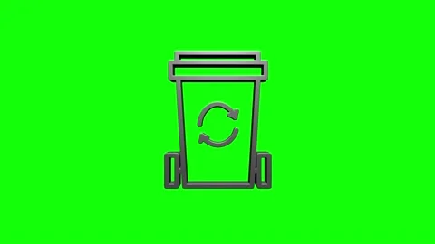 Recycle 3D silver Icon. Save The Planet. Animation with Rotating. Motion Vídeo Stock 153819450
