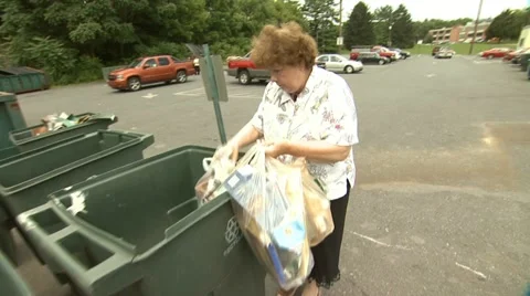 Recycle 5 - Two Clips in One Stock Footage 22343073