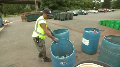 Recycle 6 - Two Clips in One Stock Footage 22342750