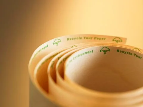 Recycle adding machine tape Stock-Fotos