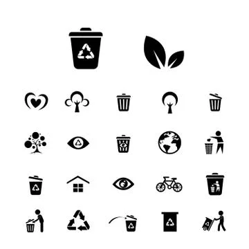 Recycle and environment icon Stock Illustration