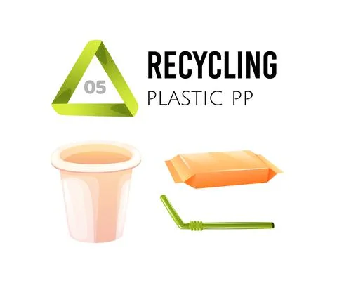 Recycle and reuse. Different types of garbage Stock Illustration