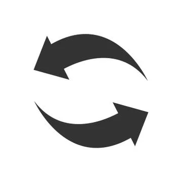 Recycle arrow black icon Stock Illustration