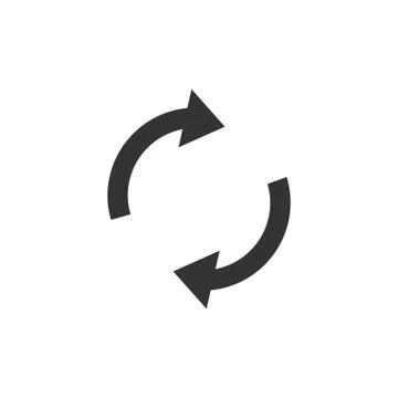 Recycle arrow icon flat Stock Illustration