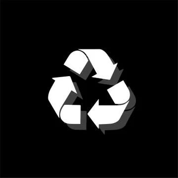 Recycle arrow icon flat Stock Illustration