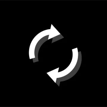 Recycle arrow icon flat Stock Illustration