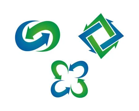 Recycle arrow logo icon template Stock-Illustration