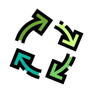 Recycle arrow loop for green sustainability process Illustrazione stock