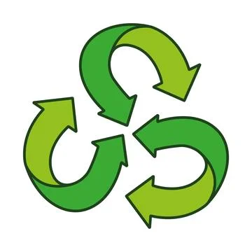 Recycle Arrow Loop Logo Sustainability Eco Illustrazione stock