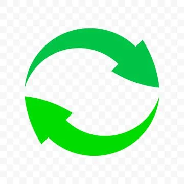 Recycle arrows circle icon. Vector eco waste bin sign, organic reuse and recy 스톡 일러스트