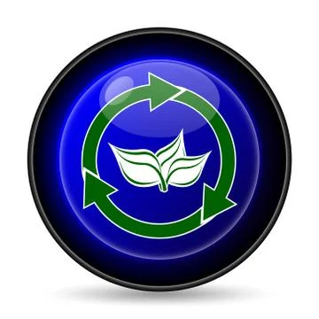 Recycle arrows icon. internet button on white background.. Stock Illustration