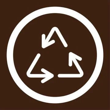 Recycle Arrows Rounded Vector Icon Illustrazione stock