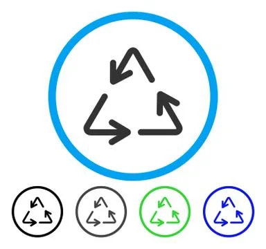 Recycle Arrows Rounded Vector Icon Stock Illustration