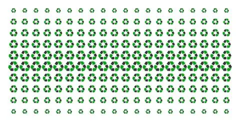 Recycle Arrows Shape Halftone Effect Stock Illustration