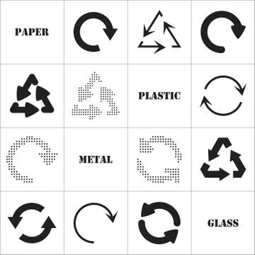 Recycle arrows vector Stock Illustration