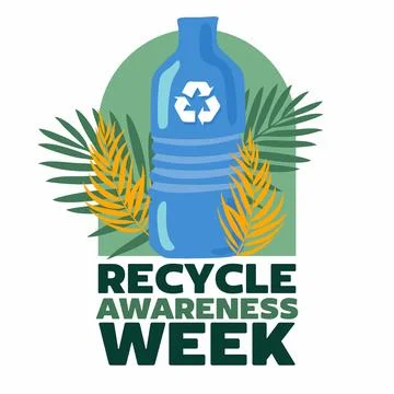 Recycle awareness week for better environmental preservation Stock Illustration
