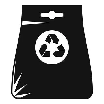 Recycle bag icon simple vector. Eco reusable bag Illustration
