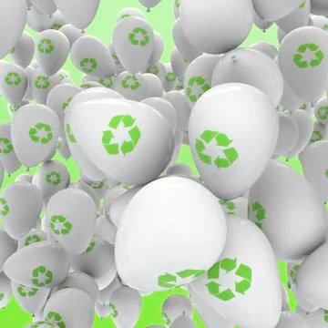 Recycle balloons Ilustração Stock