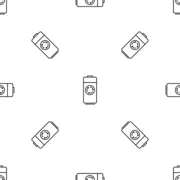 Recycle battery pattern seamless vector Stock Illustration
