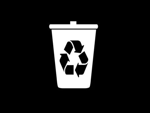 Recycle Bin animation in and out Stock Footage 80794092