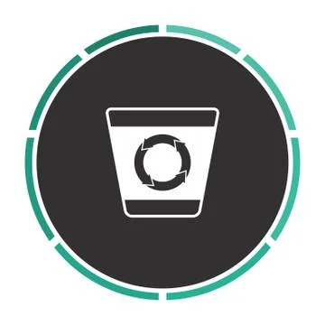 Recycle bin computer symbol 스톡 일러스트