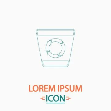 Recycle bin computer symbol 스톡 일러스트